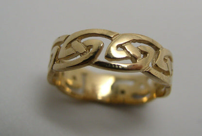 Size T / 9 New Genuine 9ct 9Kt Full Solid Yellow Gold Celtic Weave Ring 274