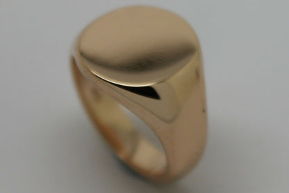 Genuine Heavy 375 Solid 9ct White Or Rose Or Yellow Gold Oval Signet Ring Size N to X