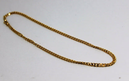 Genuine 9ct Solid Yellow Gold 25cm Kerb Curb Anklet Belcher