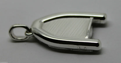 Sterling Silver Solid 925 Dinghy Raft Small Boat Pendant