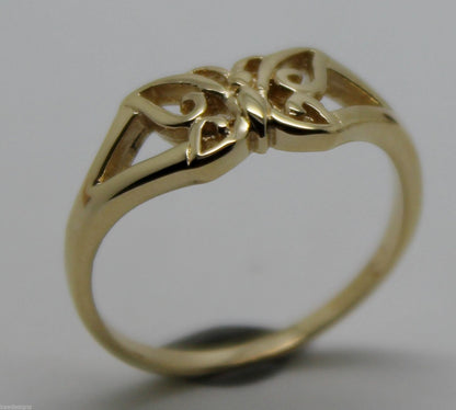 Genuine Solid 9ct 9k White Or Rose Or Yellow Gold Butterfly Ring 217 Choose Size