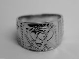 Size N 1/2 Sterling Silver 925 St Saint Catherine Ring