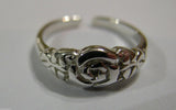 9ct Yellow or Rose or White Gold 375 or Sterling Silver Rose Flower Toe Ring 281