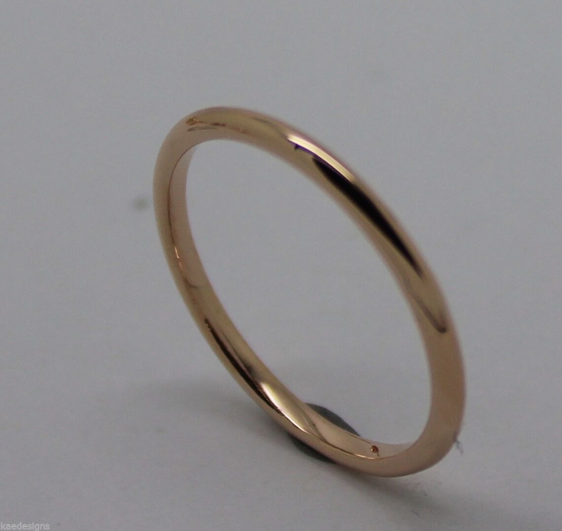 New Genuine Solid 9ct 9k White Or Rose Or Yellow Gold 1.5mm Wedding Band Ring