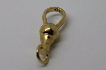 Genuine 18ct, 9ct Yellow or Rose Gold Ball Swivel Clasp 19mm, 22mm or 24mm