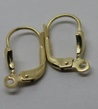 Genuine New 9ct Yellow Gold 375 14mm Continental Earclip Clip Hooks