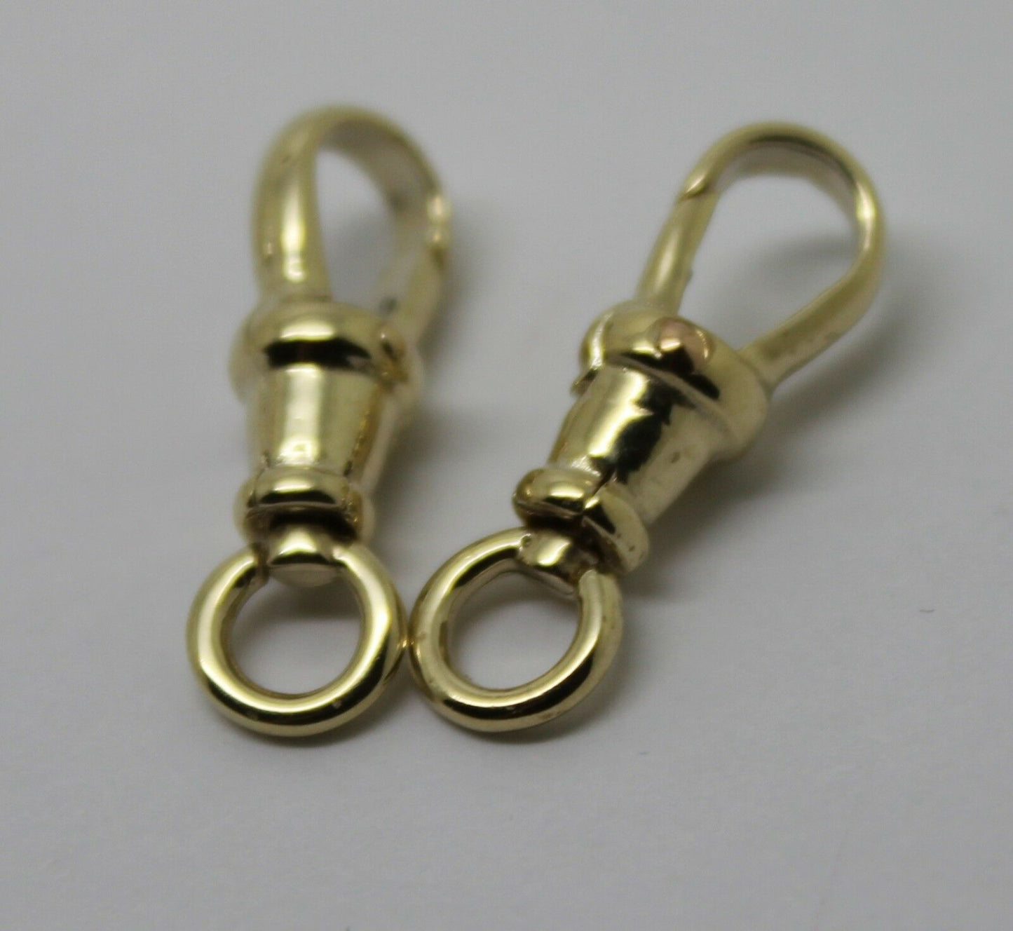 Genuine 9ct Solid 2 X Yellow Gold Albert Swivel Clasp 19mm Size