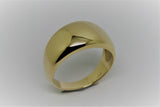 Genuine Solid 9ct Yellow, Rose or White Gold High 10mm Dome Ring Size U