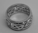 Kaedesigns New Genuine Heavy Solid New 9ct White Gold 12mm Large Celtic Ring