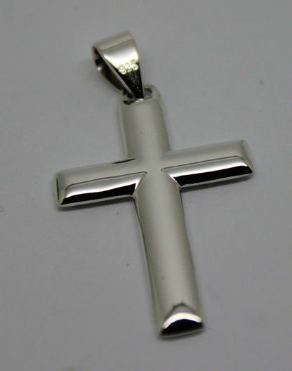 Kaedesigns, New Genuine Sterling Silver 925 Cross Plain Pendant 343