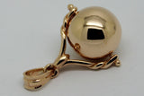 Genuine 9ct 9Kt Solid Yellow, Rose Or White Gold Euro 12mm Ball Spinner Pendant