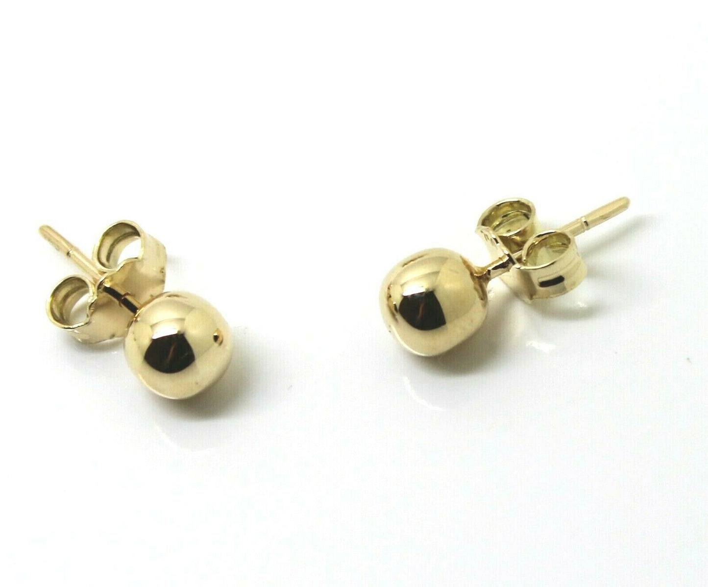 New Genuine 18ct Yellow, Rose or White Gold 6mm Stud Ball Earring