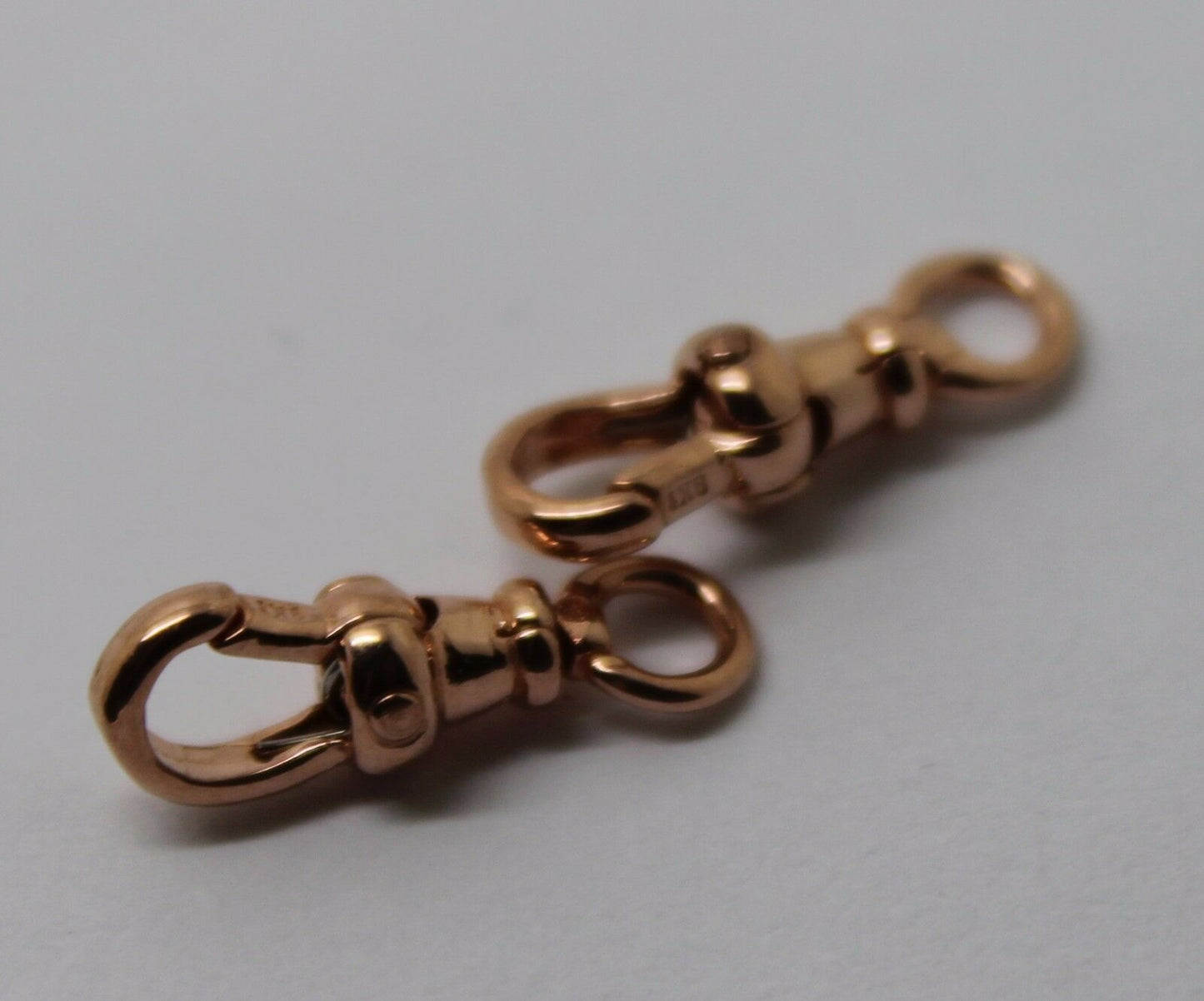 Genuine 9ct 9k Solid 2 X  Rose Gold Albert Swivel Clasp 15mm Size