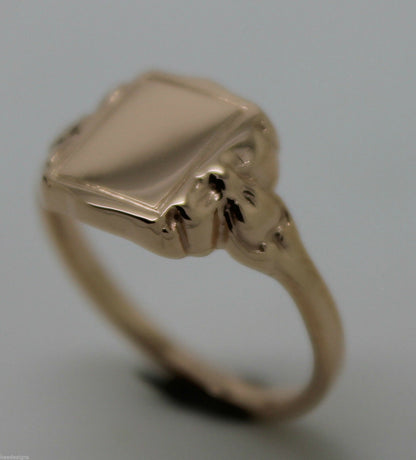 Kaedesigns, Genuine Solid 9ct 9kt Genuine Solid Yellow, Rose or White Gold Signet Ring in your size