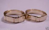 Genuine Solid His & Hers Solid 9ct 9K Rose Gold Wedding Bands Couple Rings