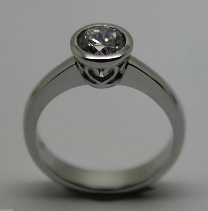 Kaedesigns, New Genuine 9ct 375 Solid White Gold Ring Size M