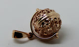 9ct Yellow Gold Or White Gold Or Rose Gold 16mm Filigree Ball Spinner Pendant