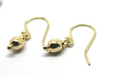Kaedesigns New Genuine 9ct 9k Yellow, Rose or White Gold 6mm Hook Ball Earrings
