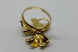 Size M Solid 18ct 750 Rose, Yellow And White Gold Bow Ring *Free Express Post In Oz