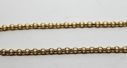 Genuine 9ct 9k Solid Yellow or Rose Gold 25cm Round Belcher Anklet