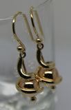 Kaedesigns, 9ct Yellow Or White Or Rose Gold 8mm Hook Swirl Ball Drop Earrings