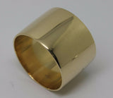 Genuine Solid Size S / 9 9ct 9k Yellow, Rose or Gold Solid 15mm Extra Wide Band Ring