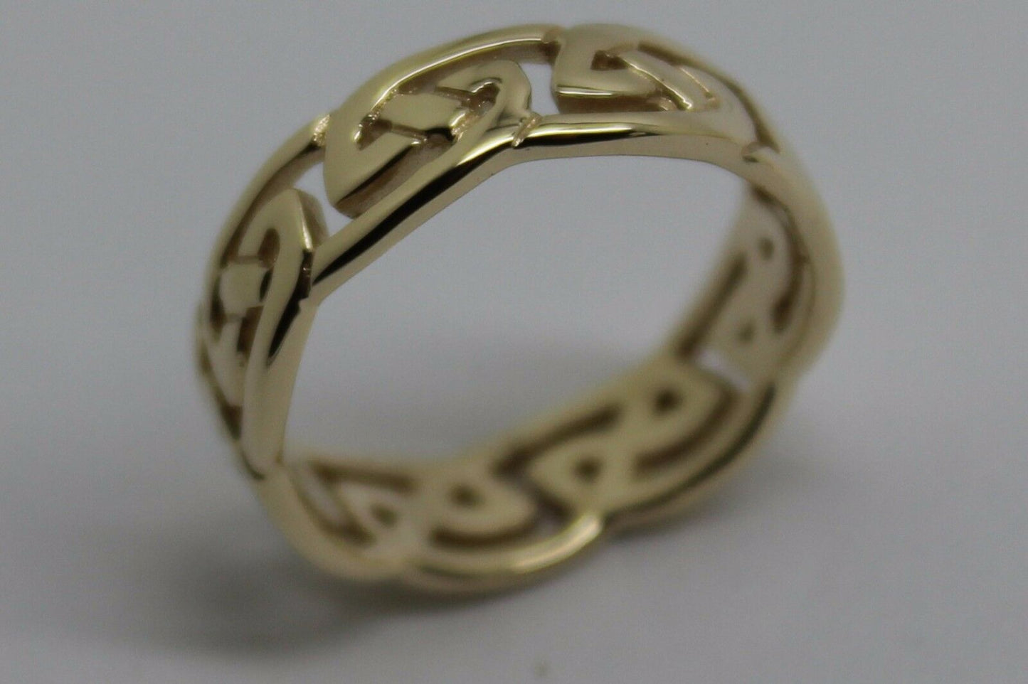 Kaedesigns, New Genuine Size N 9ct 9kt Full Solid Yellow, Rose or White Gold Celtic Weave Ring 274