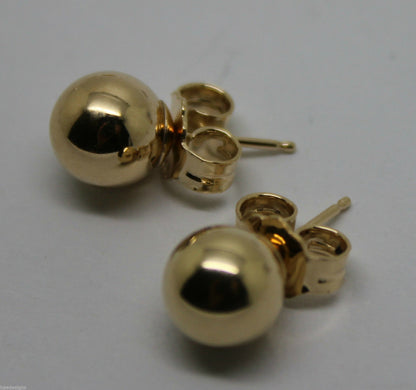 New Kaedesigns Genuine 14ct Solid Yellow Gold 5mm Stud Ball Earrings