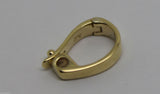 Genuine 9ct Yellow or White Gold or Sterling Silver Enhancer Bale Clasp 11mm x 8mm