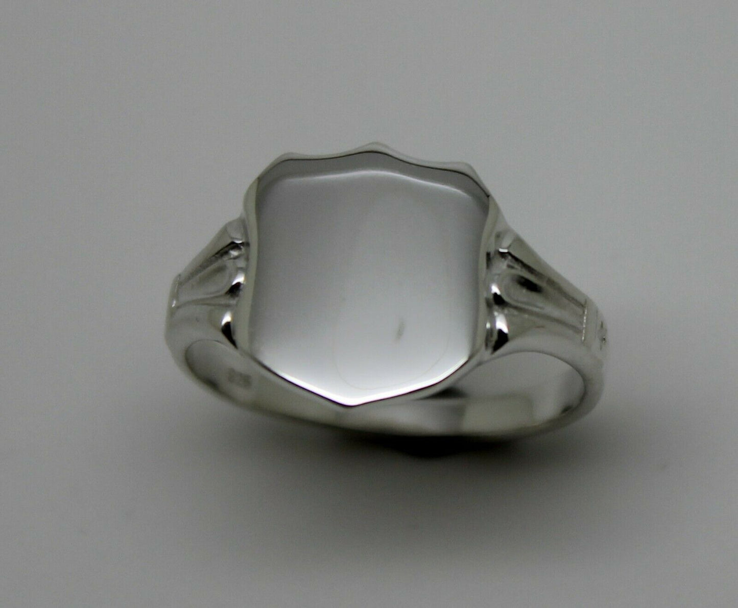 Kaedesigns New Sterling Silver Shield Large Signet Ring In Your Ring Size