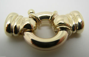 Kaedesigns, New 18mm Genuine 9ct 375 Large Yellow, Rose or White Gold Bolt Ring Clasp With Ends