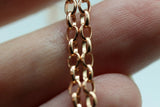 Genuine 9ct Rose Gold Oval Belcher Chain Necklace 50cm 5.3 grams