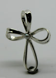 Genuine Sterling Silver 925 Cross Pearl Set Cross Pendant