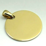 Solid 9ct 9kt Yellow, Rose or White Gold 375 Large Round Shield Pendant - Engraving included