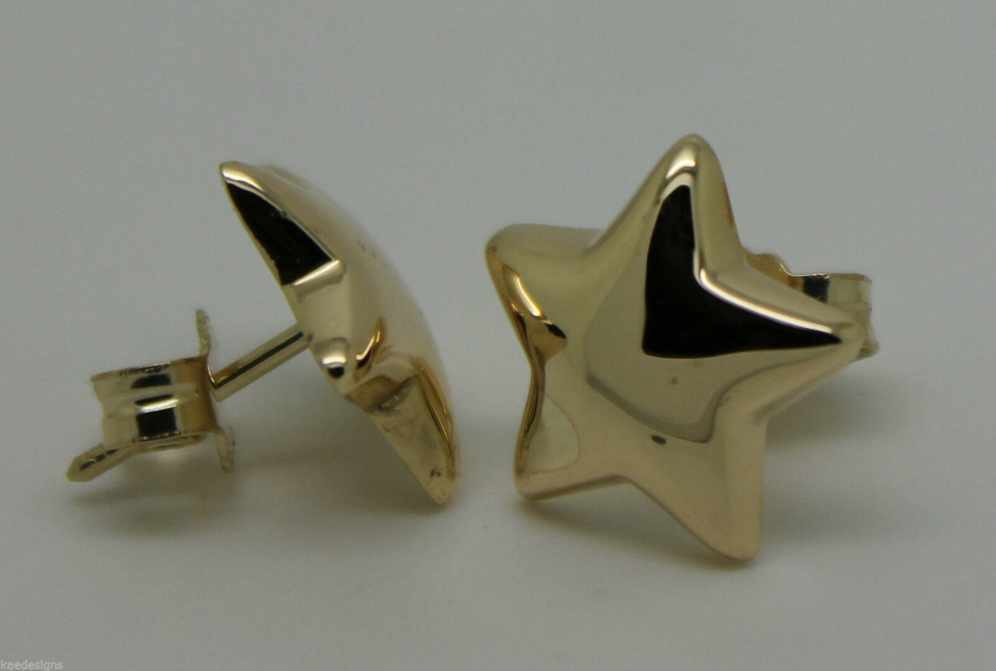 Kaedesigns, 9ct Yellow Or White Or Rose Gold Bubble Drop Star Stud Earrings