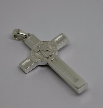 Solid New Genuine Sterling Silver 925 Crucifix Cross Pendant