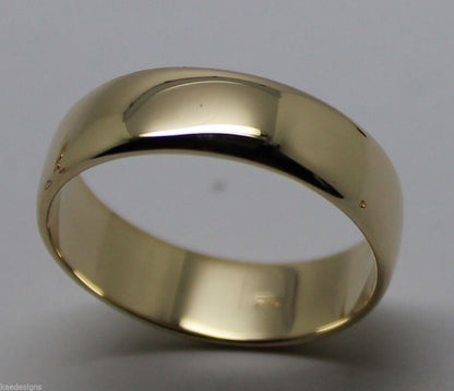 6mm Genuine Solid 9ct 9k Yellow Gold Wedding Band Ring Size N/7 To Z+4/15