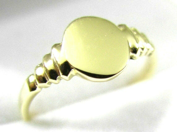 Kaedesigns New Genuine Small New 9ct 9K Yellow, Rose or White Gold Oval Signet Ring 342