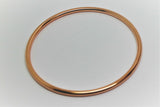 Genuine New 9ct Rose gold 3mm wide Hollow GOLF bangle 63mm diameter