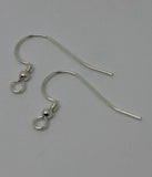 Genuine 925 Sterling Silver Bead & Coil Hooks For Earrings