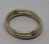 Kaedesigns, Genuine Solid Stackable Rings 9ct Yellow, White And Rose Gold Bands