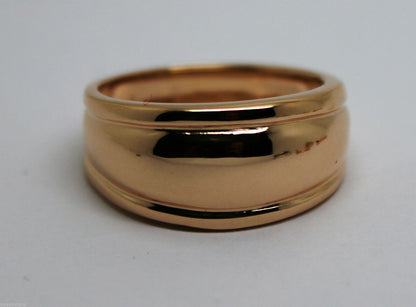 Kaedesigns, Genuine 9ct Full Solid Yellow, Rose or White Gold Thick Dome Ring 10mm Wide Size X