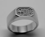 Sterling Silver Ring Egyptian Hieroglyphic symbols - Success, Happiness & Health