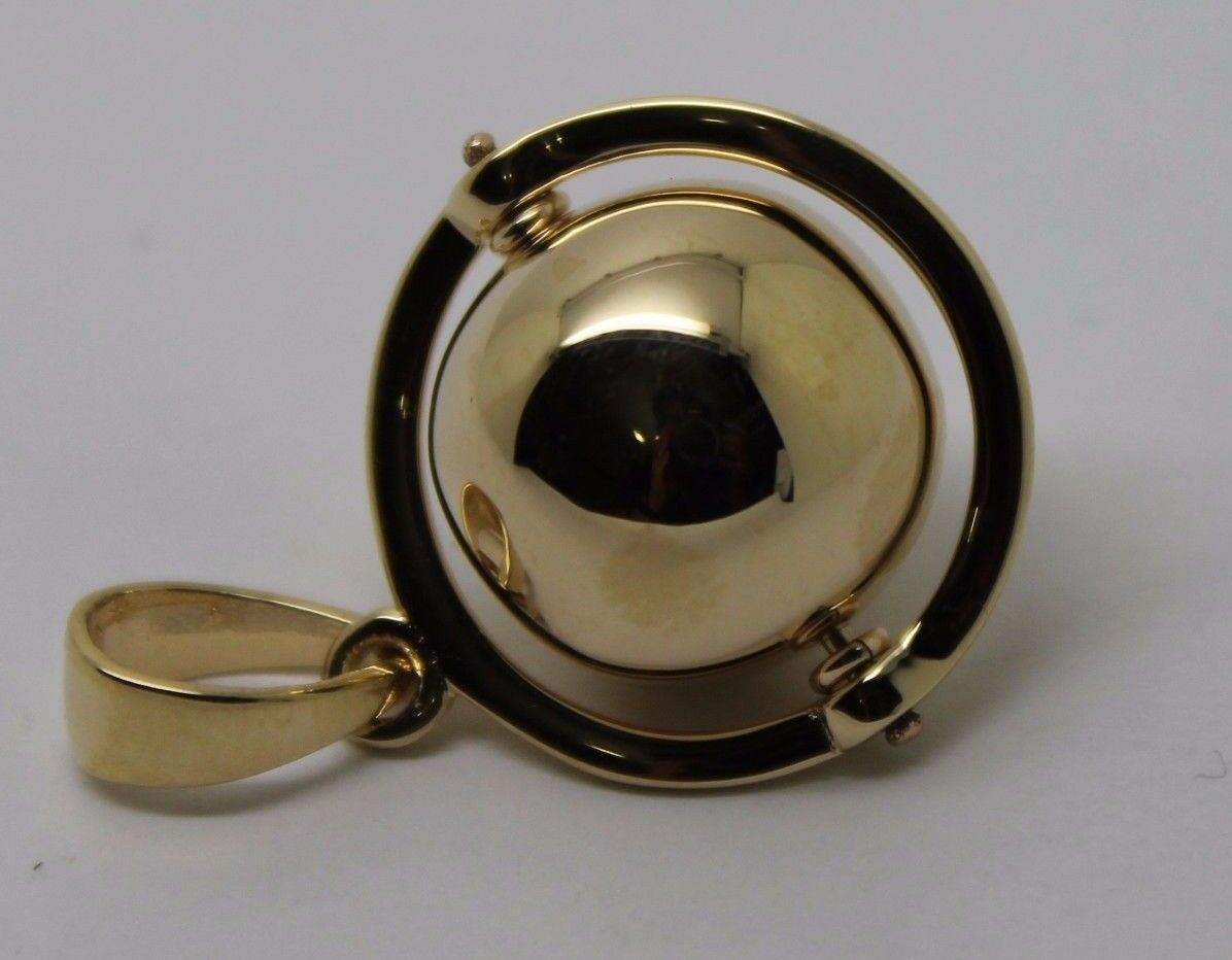 Genuine New Belcher 14mm 9ct Yellow, Rose or White Gold Ball Drop Pendant