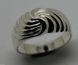 Heavy New 9ct Yellow or Rose or White Gold or Sterling Silver Swirl Dress Ring