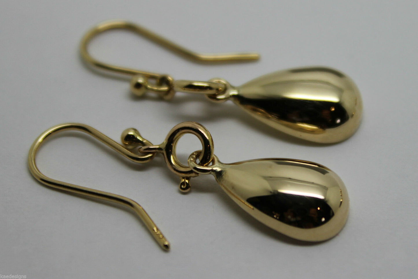 9ct Yellow or White or Rose Gold interchangeable earrings heart, ball, teardrop Tear Drop