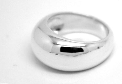 Size M New Genuine Sterling Silver 10mm Dome Ring