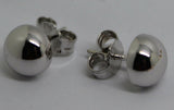 Genuine New 9ct Yellow, Rose or White Gold Euro Half 8mm Ball Stud Earrings
