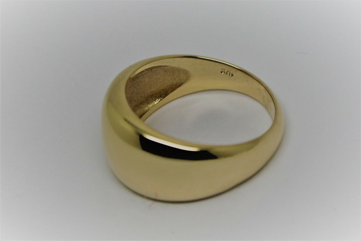 New Genuine Solid 9ct White Or Rose Or Yellow Gold High 10mm Dome Ring Your Size