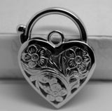 NEW 9ct Yellow Gold or White Gold or Rose Gold Heavy Large Heart Locket Padlock